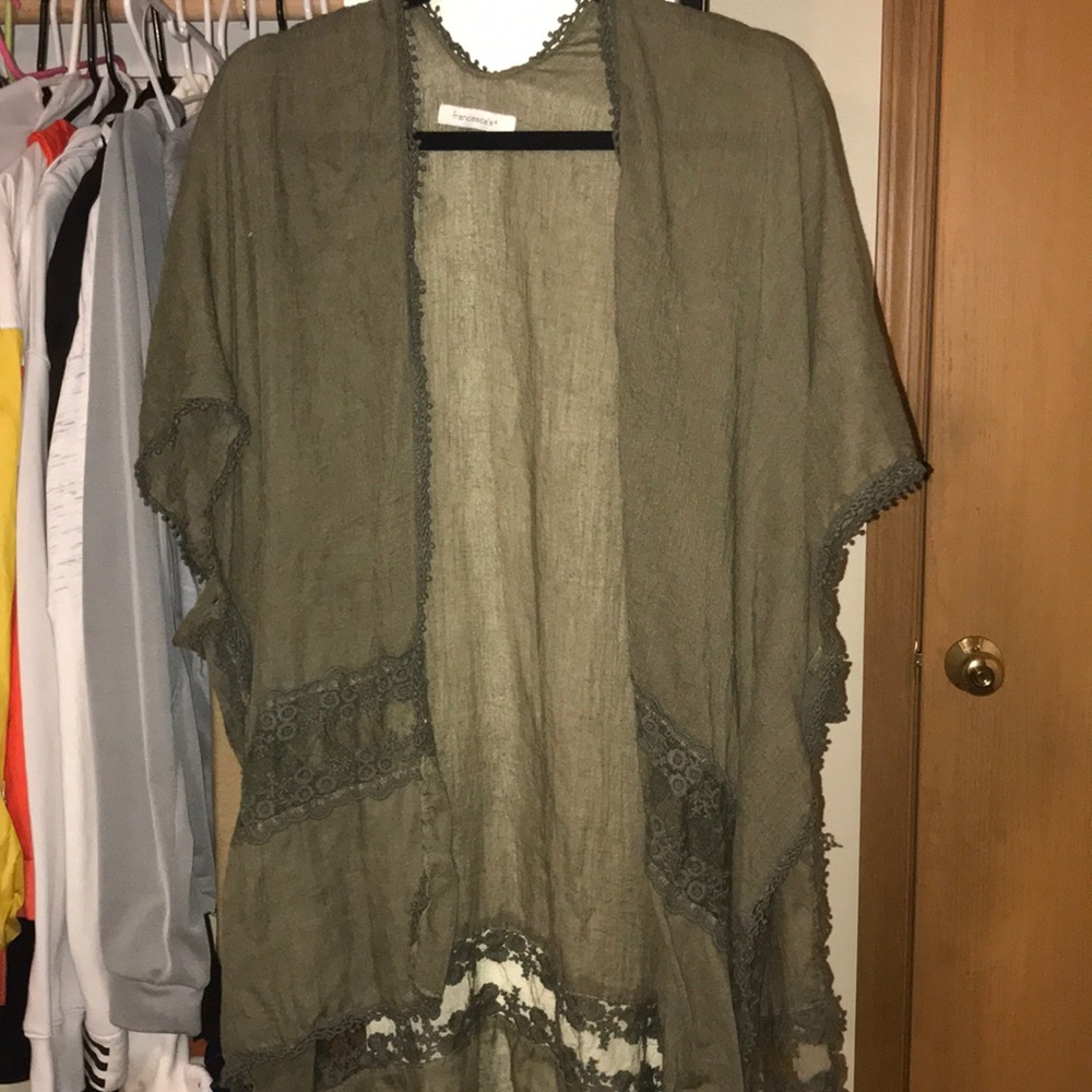 Green cardigan